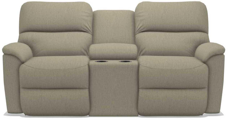 La-Z-Boy Brooks Teak Power Reclining Loveseat with Headrest and Console