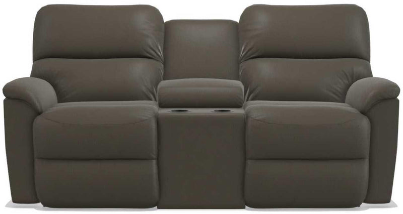 La-Z-Boy Brooks Tar Power Reclining Loveseat with Headrest and Console