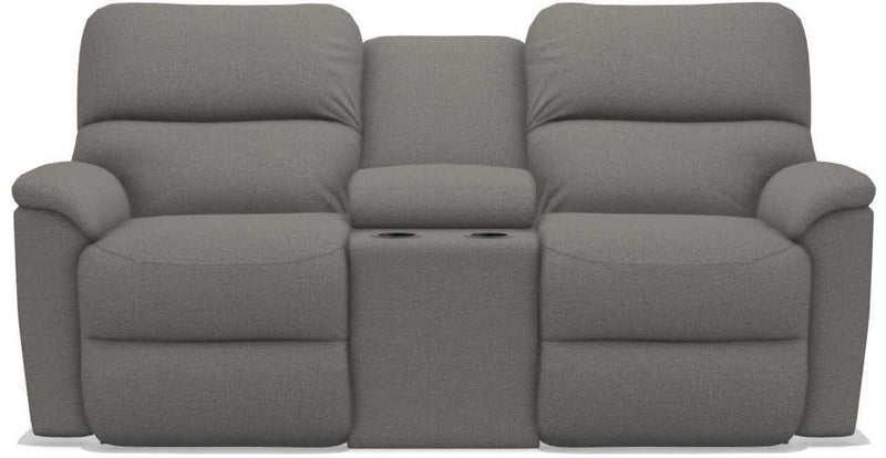 La-Z-Boy Brooks Flannel Power Reclining Loveseat with Headrest and Console