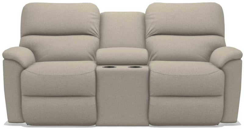 La-Z-Boy Brooks Pewter Power Reclining Loveseat with Headrest and Console