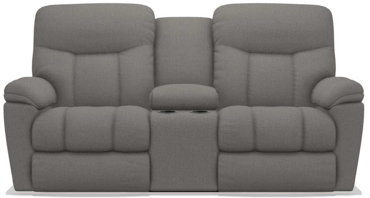 La-Z-Boy Morrison Flannel Power Reclining Loveseat with Console image