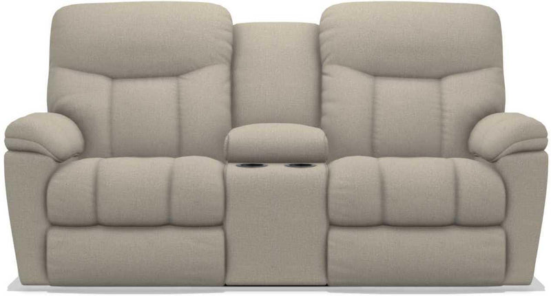 La-Z-Boy Morrison Pewter Power Reclining Loveseat with Console