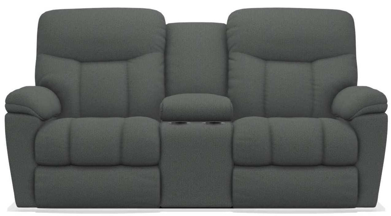 La-Z-Boy Morrison Indigo Power Reclining Loveseat with Console image