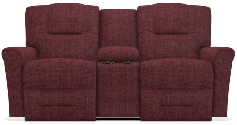 La-Z-Boy Easton Cherry Power Reclining Loveseat with Headrest And Console
