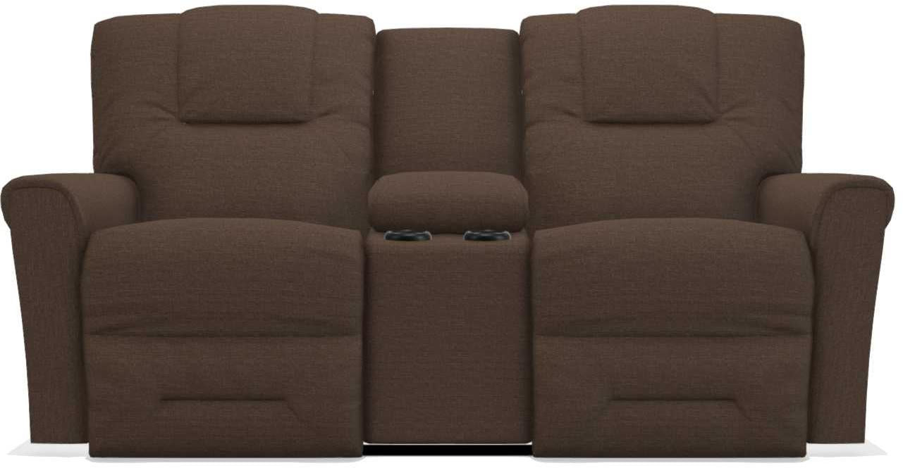 La-Z-Boy Easton Merlot Power Reclining Loveseat with Headrest And Console image