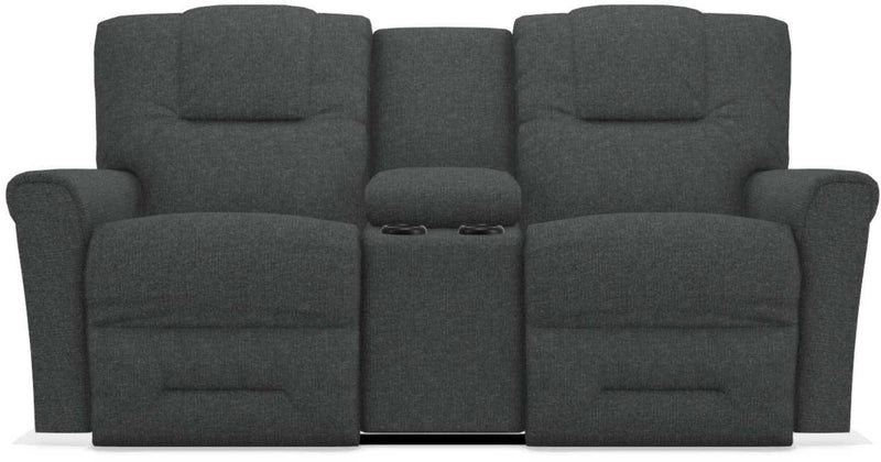 La-Z-Boy Easton Slate Power Reclining Loveseat with Headrest And Console