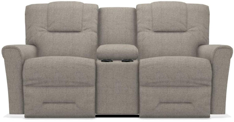 La-Z-Boy Easton Pewter Power Reclining Loveseat with Headrest And Console