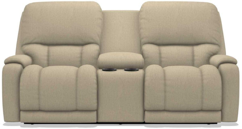 La-Z-Boy Greyson Toast Power Reclining Loveseat with Headrest And Console
