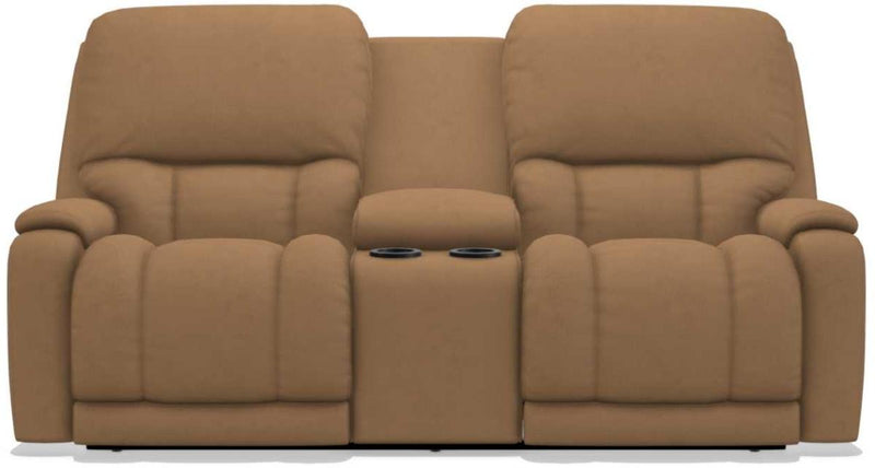 La-Z-Boy Greyson Fawn Power Reclining Loveseat with Headrest And Console