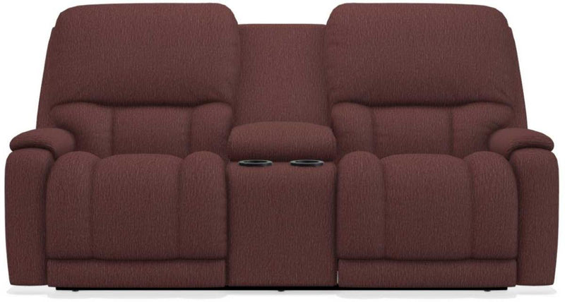 La-Z-Boy Greyson Burgundy Power Reclining Loveseat with Headrest And Console
