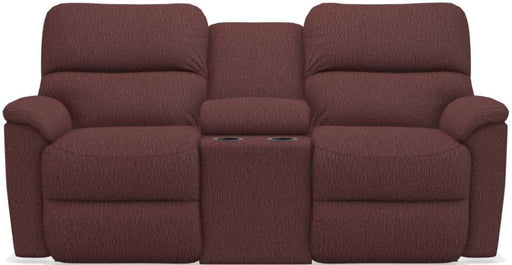 La-Z-Boy Brooks Burgundy Power Reclining Loveseat With Headrest & Console image