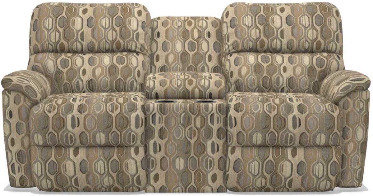 La-Z-Boy Brooks Flax Power Reclining Loveseat With Headrest & Console image