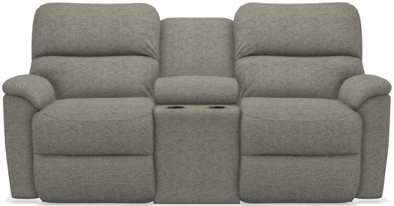 La-Z-Boy Brooks Slate Power Reclining Loveseat With Headrest & Console