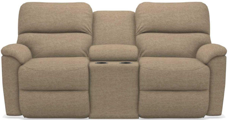 La-Z-Boy Brooks Wheat Power Reclining Loveseat With Headrest & Console