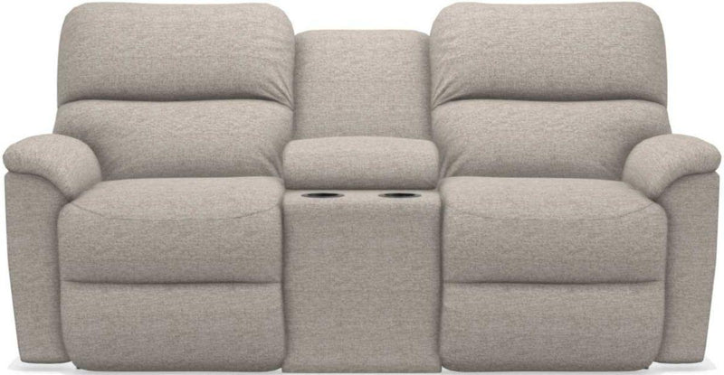 La-Z-Boy Brooks Pebble Power Reclining Loveseat With Headrest & Console