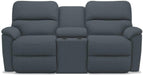 La-Z-Boy Brooks Navy Power Reclining Loveseat With Headrest & Console image