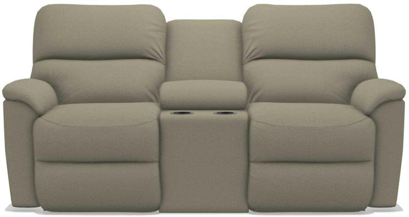 La-Z-Boy Brooks Silt Power Reclining Loveseat With Headrest & Console