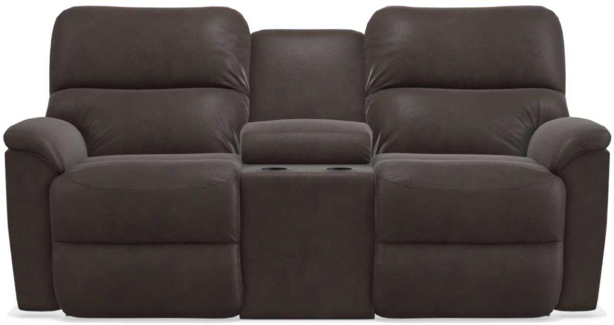 La-Z-Boy Brooks Godiva Reclining Loveseat With Console image