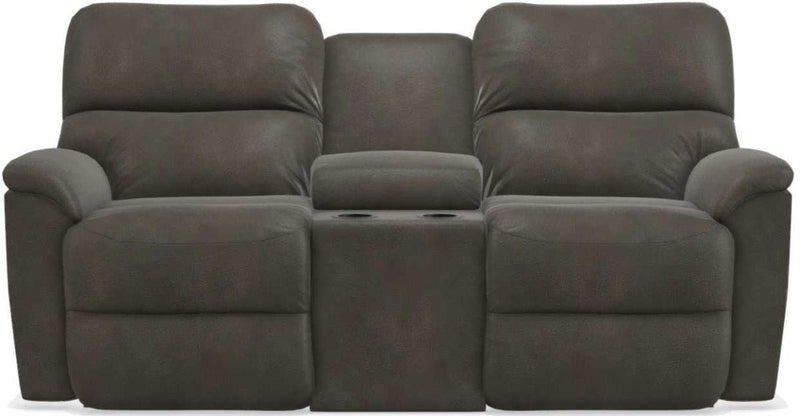 La-Z-Boy Brooks Slate Reclining Loveseat With Console