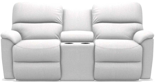 La-Z-Boy Brooks Muslin Reclining Loveseat With Console image