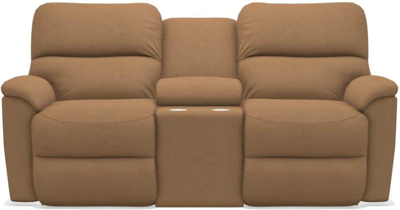 La-Z-Boy Brooks Fawn Reclining Loveseat With Console