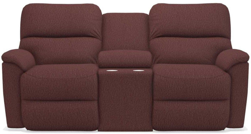 La-Z-Boy Brooks Burgundy Reclining Loveseat With Console