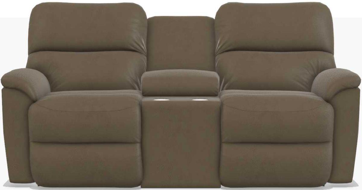 La-Z-Boy Brooks Marble Reclining Loveseat With Console image