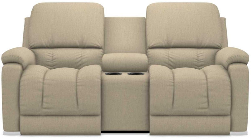 La-Z-Boy Greyson Toast Power Recline La-Z-Time Full Reclining Console Loveseat