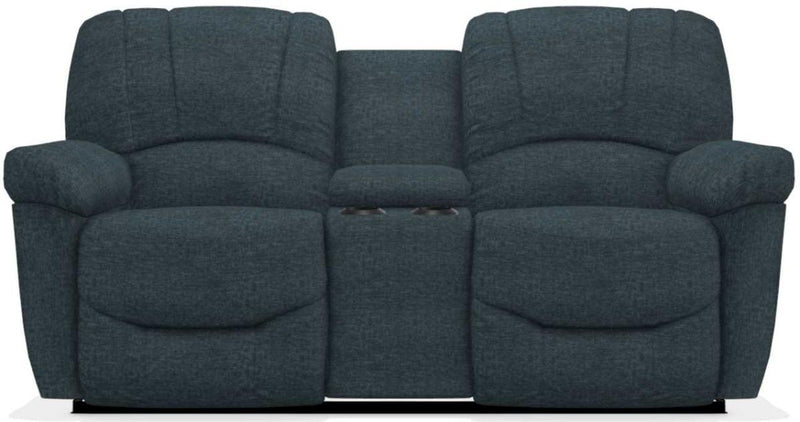 La-Z-Boy Hayes Navy La-Z-Time Power-Reclineï¿½ Console Loveseat with Power Headrest