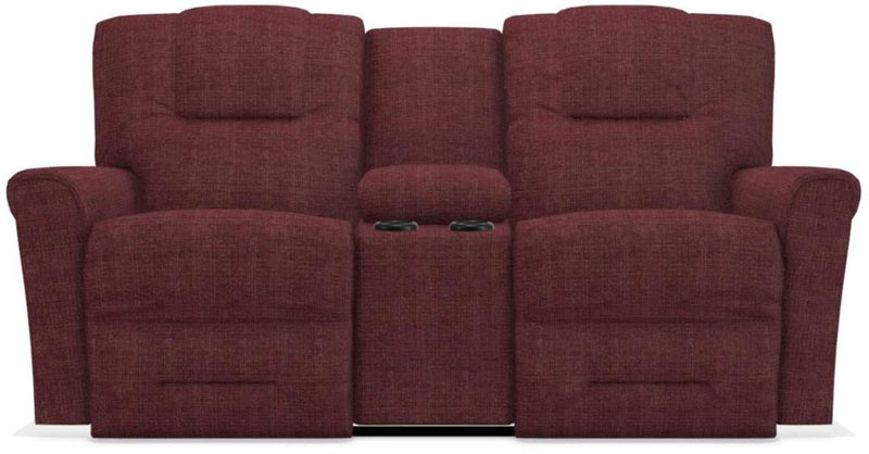 La-Z-Boy Easton PowerRecline La-Z-Time Cherry Reclining Console Loveseat