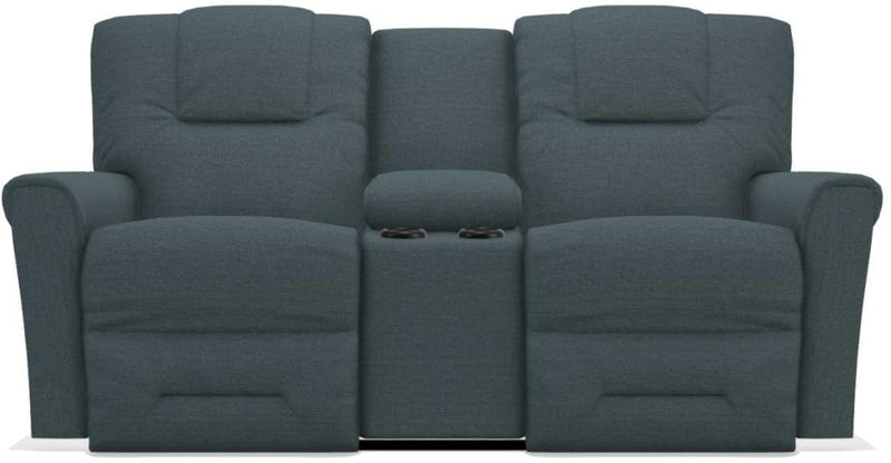 La-Z-Boy Easton PowerRecline La-Z-Time Coastal Reclining Console Loveseat