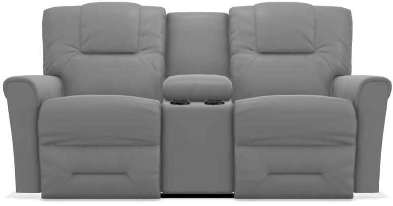 La-Z-Boy Easton PowerRecline La-Z-Time Slate Reclining Console Loveseat
