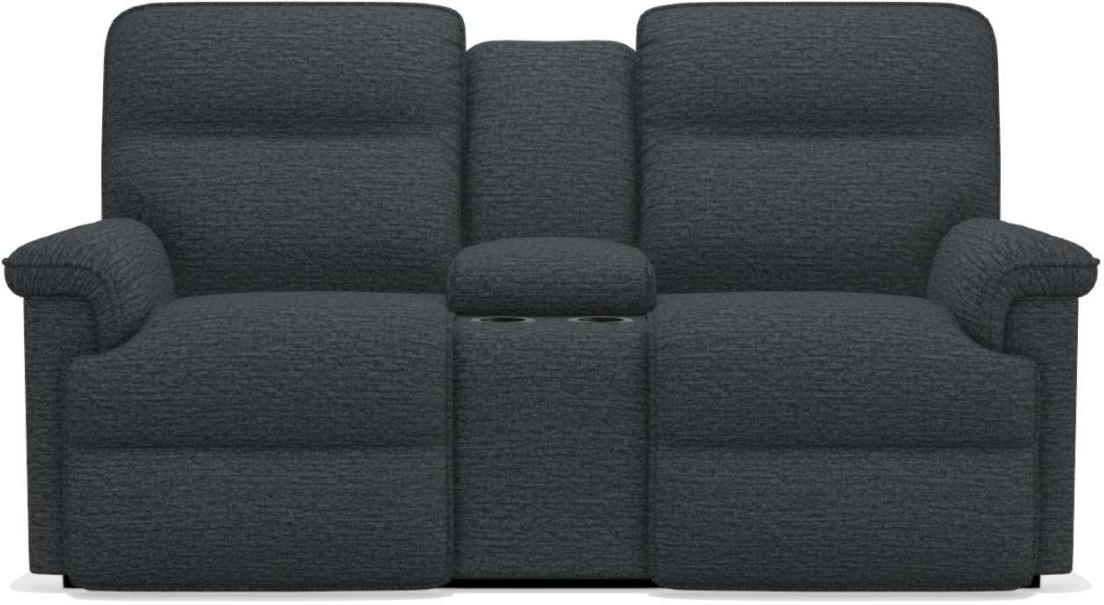 La-Z-Boy Jay PowerRecline La-Z-Time Denim Reclining Loveseat and Console image