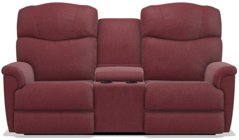 La-Z-Boy Lancer Power La-Z Time Vermillion Full Reclining Loveseat with Console