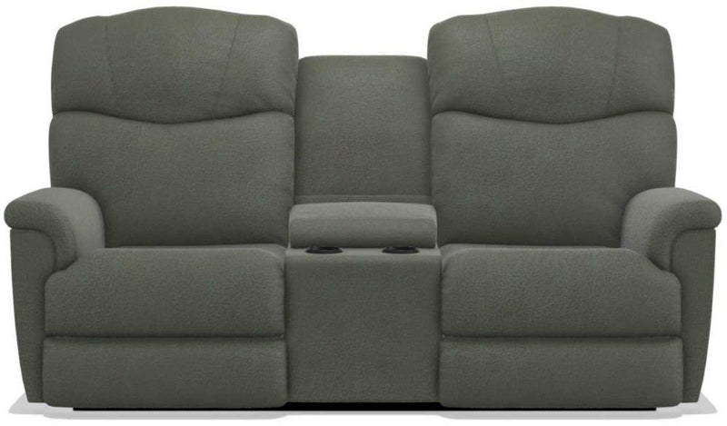 La-Z-Boy Lancer Charcoal Power Reclining Loveseat with Headrest and console
