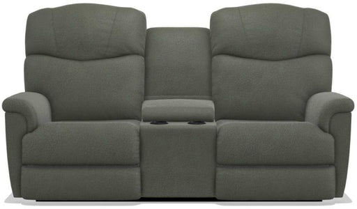 La-Z-Boy Lancer Charcoal Power Reclining Loveseat with Headrest and console image