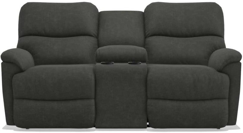 La-Z-Boy Trouper La-Z-Time Ink Reclining Loveseat with Console