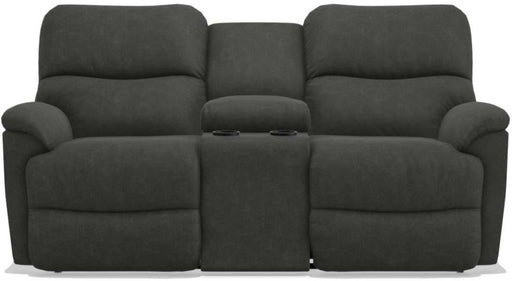 La-Z-Boy Trouper La-Z-Time Ink Reclining Loveseat with Console image