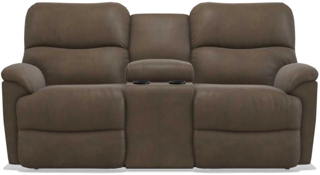 La-Z-Boy Trouper PowerRecline La-Z-Time Mink Reclining Loveseat with Console image