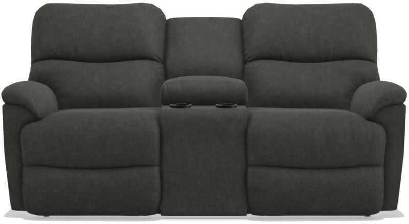 La-Z-Boy Trouper PowerRecline La-Z-Time Ink Reclining Loveseat with Console
