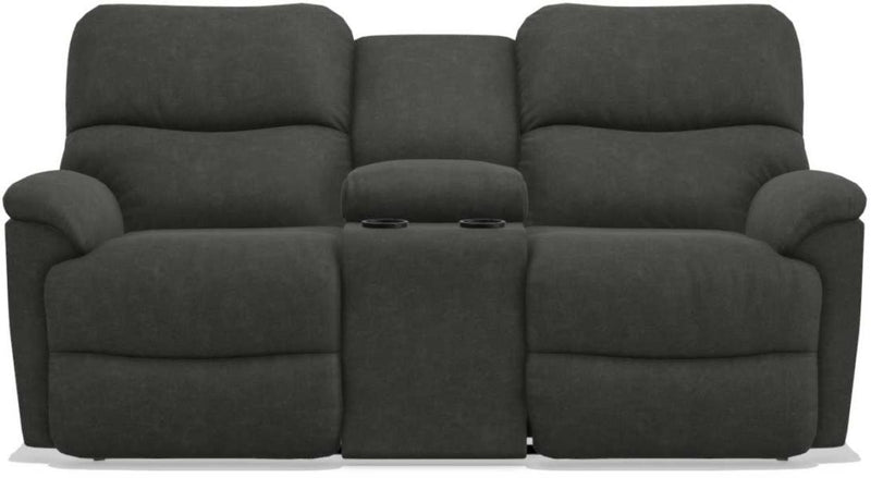 La-Z-Boy Trouper PowerRecline La-Z-Time Ink Reclining Loveseat with Headrest and Console
