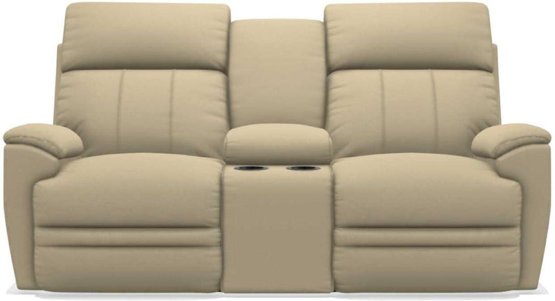 La-Z-Boy Talladega Sand La-Z-Time Full Reclining Loveseat With Console