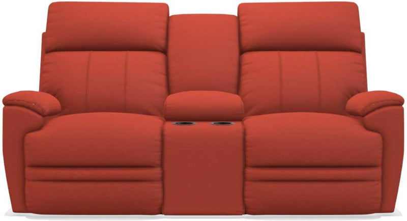 La-Z-Boy Talladega Persimmon La-Z-Time Full Reclining Loveseat With Console