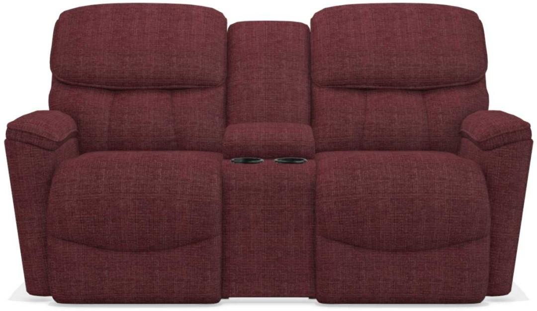 La-Z-Boy Kipling Cherry La-Z-Time Power-Reclineï¿½ Reclining Loveseat With Power Headrest and Console image