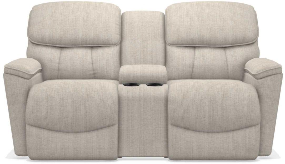 La-Z-Boy Kipling Buff La-Z-Time Power-Reclineï¿½ Reclining Loveseat With Power Headrest and Console image