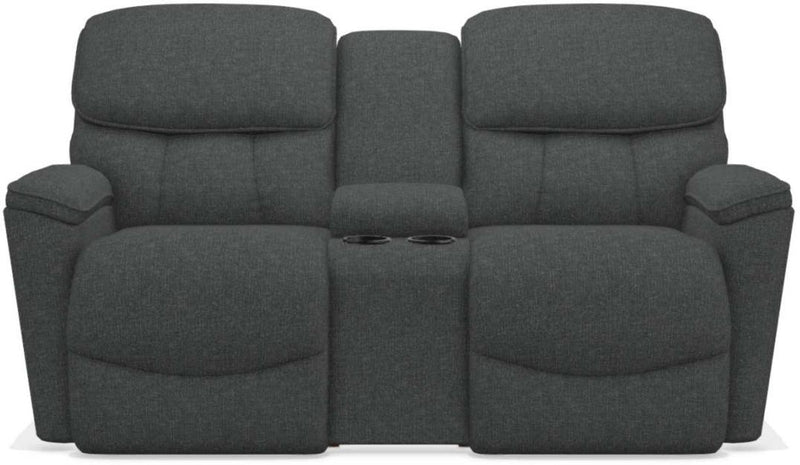 La-Z-Boy Kipling Slate La-Z-Time Power-Reclineï¿½ Reclining Loveseat With Power Headrest and Console