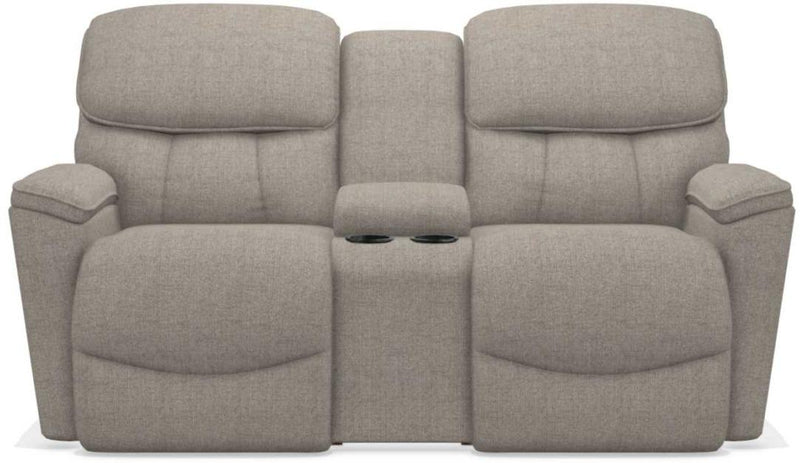 La-Z-Boy Kipling Pewter La-Z-Time Power-Reclineï¿½ Reclining Loveseat With Power Headrest and Console