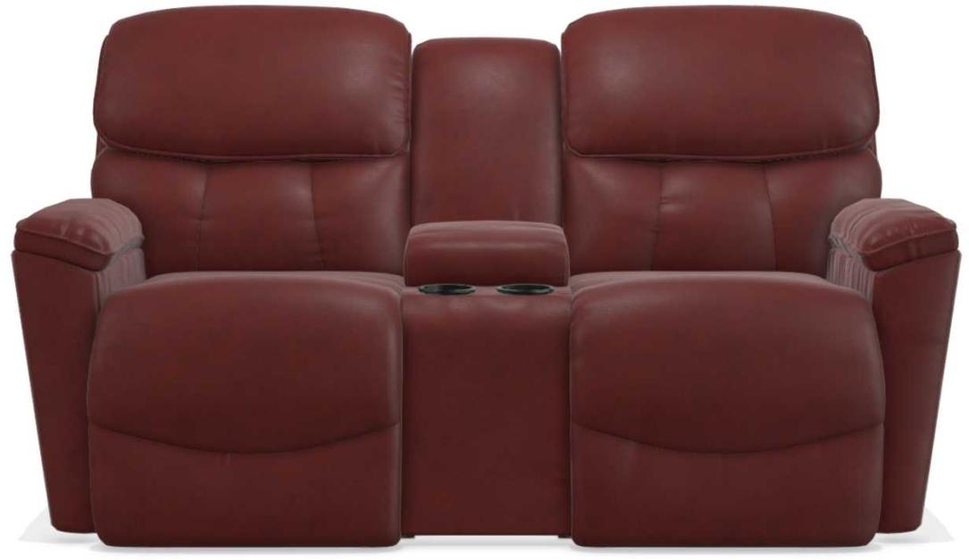 La-Z-Boy Kipling Wine La-Z-Time Power-Reclineï¿½ Reclining Loveseat With Power Headrest and Console image