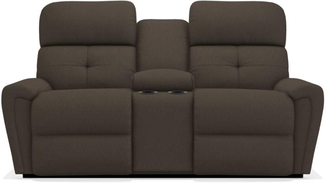 La-Z-Boy Douglas Espresso La-Z-Time Power-Reclineï¿½ Reclining Loveseat With Power Headrest and Console image