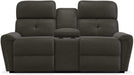 La-Z-Boy Douglas Charcoal La-Z-Time Power-Reclineï¿½ Reclining Loveseat With Power Headrest and Console image